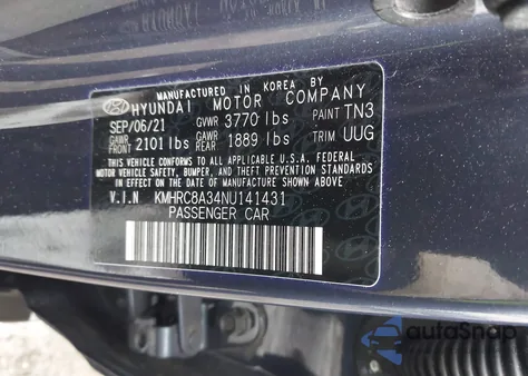 2022 Hyundai Venue Limited z USA, uszkodzony, nr VIN KMHRC8A34NU141431